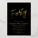Recherche de black 40ans anniversaire invitations Fête d'anniversaire pour adulte