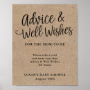 Search for baby shower wishes posters Rustic