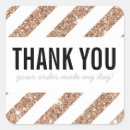 Search for black gold glitter thank you stickers Stylish