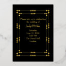 Search for gold foil art deco invitations Luxury