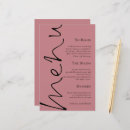 Search for handwritten wedding menus Contemporary