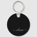 Search for black white keychains Initials