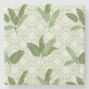 Recherche de feuille tropicale dessous de verres Initiales