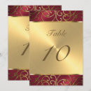 Search for gold and red table cards Pretty