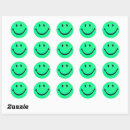 Search for green happy face stickers Happiness