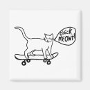 Recherche de chat blanc magnets Noir