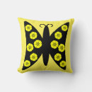 Search for black and yellow butterfly pillows Nature