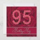 Search for elegant 95th birthday invitations Red