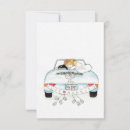 Search for vintage car save the dates Watercolor