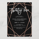 Search for twenty five birthday invitations Black