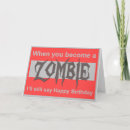 Search for zombie birthday cards Undead