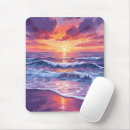 Search for purple waves mousepads Sunset