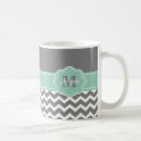 Recherche de chevron vert tasses Monogramme