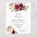 Recherche de burgundy floral baby shower invitations Bébé