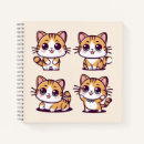 Search for cute kawaii cat notebooks Feline