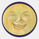 Search for man on the moon stickers Face