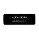 Search for font return address labels Contemporary