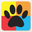 Search for paw print coasters Black