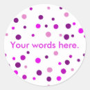 Search for purple polka dot stickers White