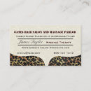 Search for leopard business stationery Cosmetologist