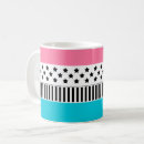 Recherche de rayures multicolores tasses Rose
