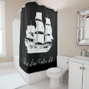 Search for caribbean shower curtains Black pearl pirate ship