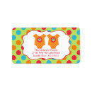 Search for cute owl return address labels Colourful