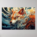 Search for abstract fox art Colourful