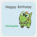 Search for cute dinosaur birthday stickers Green