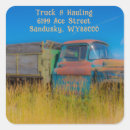 Recherche de vieux camions autocollants Antique