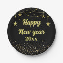 Search for happy new year paper plates Typography script