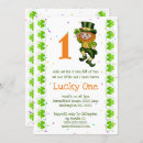 Recherche de leprechaun anniversaire invitations Irish