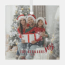 Search for glass snowflake ornaments Family photo