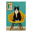 Recherche de chat smoking art Chat noir et blanc
