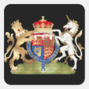 Recherche de lion sur le bouclier autocollants Rouge