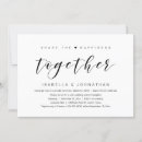 Search for happiness wedding invitations Black and white