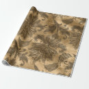 Search for gold damask wrapping paper Vintage