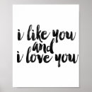 Search for romantic bedroom posters I love you