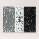 Recherche de musique notes puzzles Noir