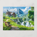 Recherche de montagnes cascade cartes postales Pittoresque