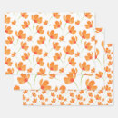 Search for orange poppy wrapping paper Pattern