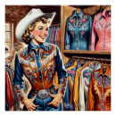 Search for retro cowgirl posters Western