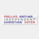 Search for anti war bumper stickers Pro life