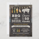Search for beer 50th birthday invitations Bbq