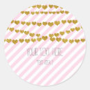 Search for pink white heart stripe striped stickers Chic