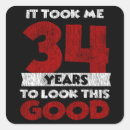 Search for thirty four stickers Birthday