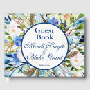 Search for navy blue wedding guest books Blue and white
