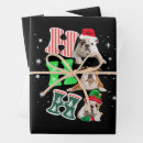 Search for english bulldog christmas wrapping paper Green