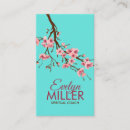 Search for cherry blossoms business cards Therapist