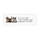 Search for french bulldog return address labels Black white